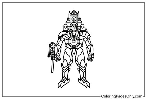 clockman coloring page